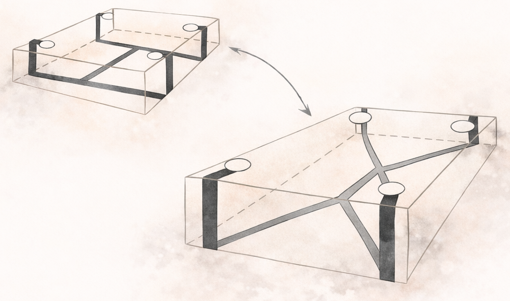 schema d'explication du jeu du soir un jeu pensé pour transformer la chambre avec un système de maintien a glisser sous le lit